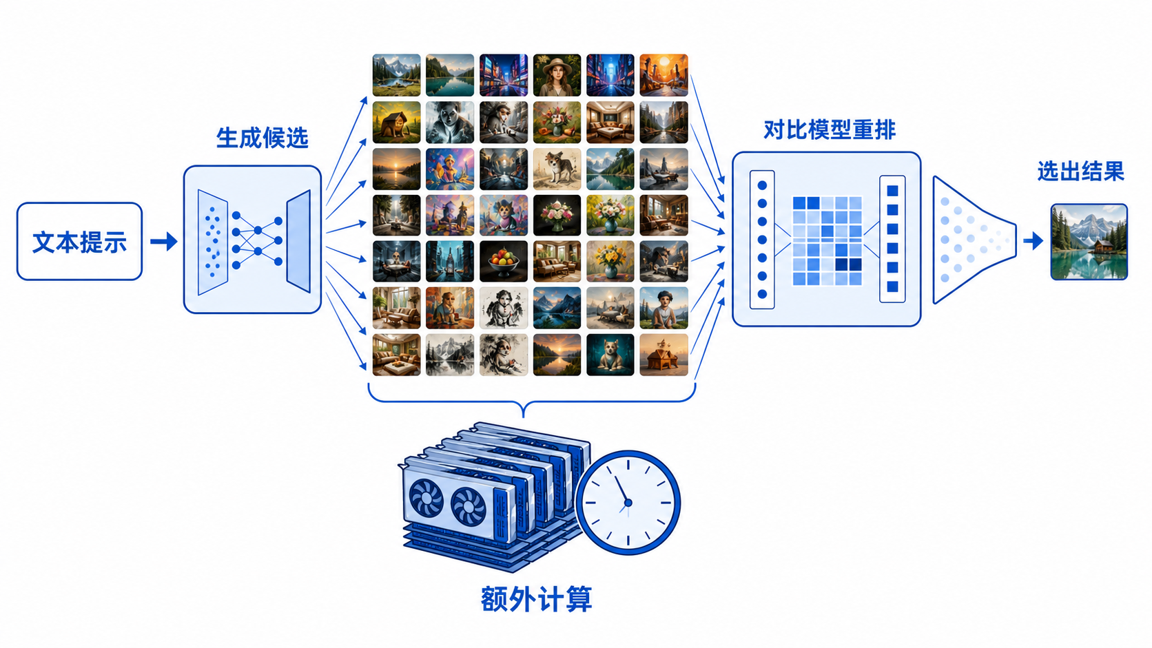 多候选生成与对比模型重排带来的计算权衡