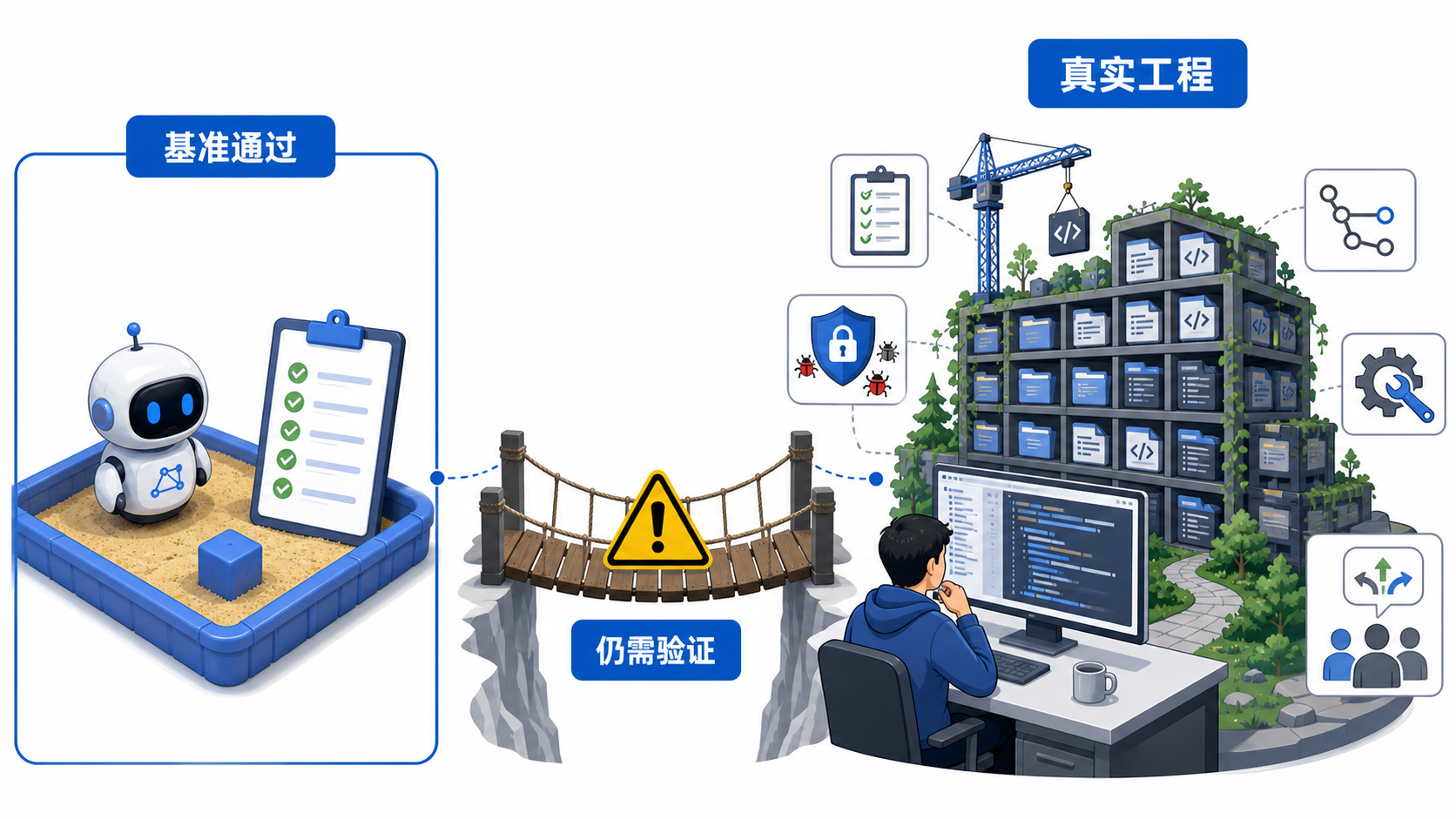 基准通过与真实工程之间仍有验证鸿沟